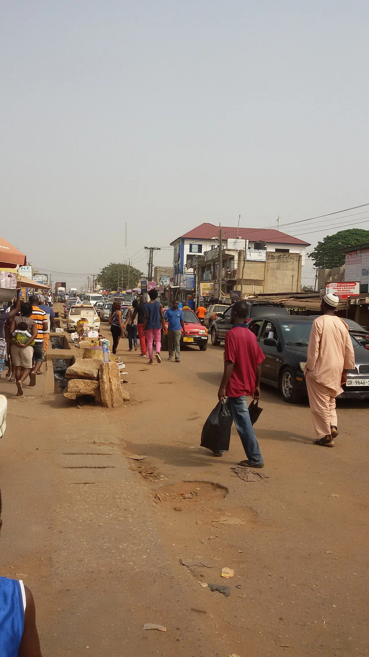 View of Madina Market in Ghana