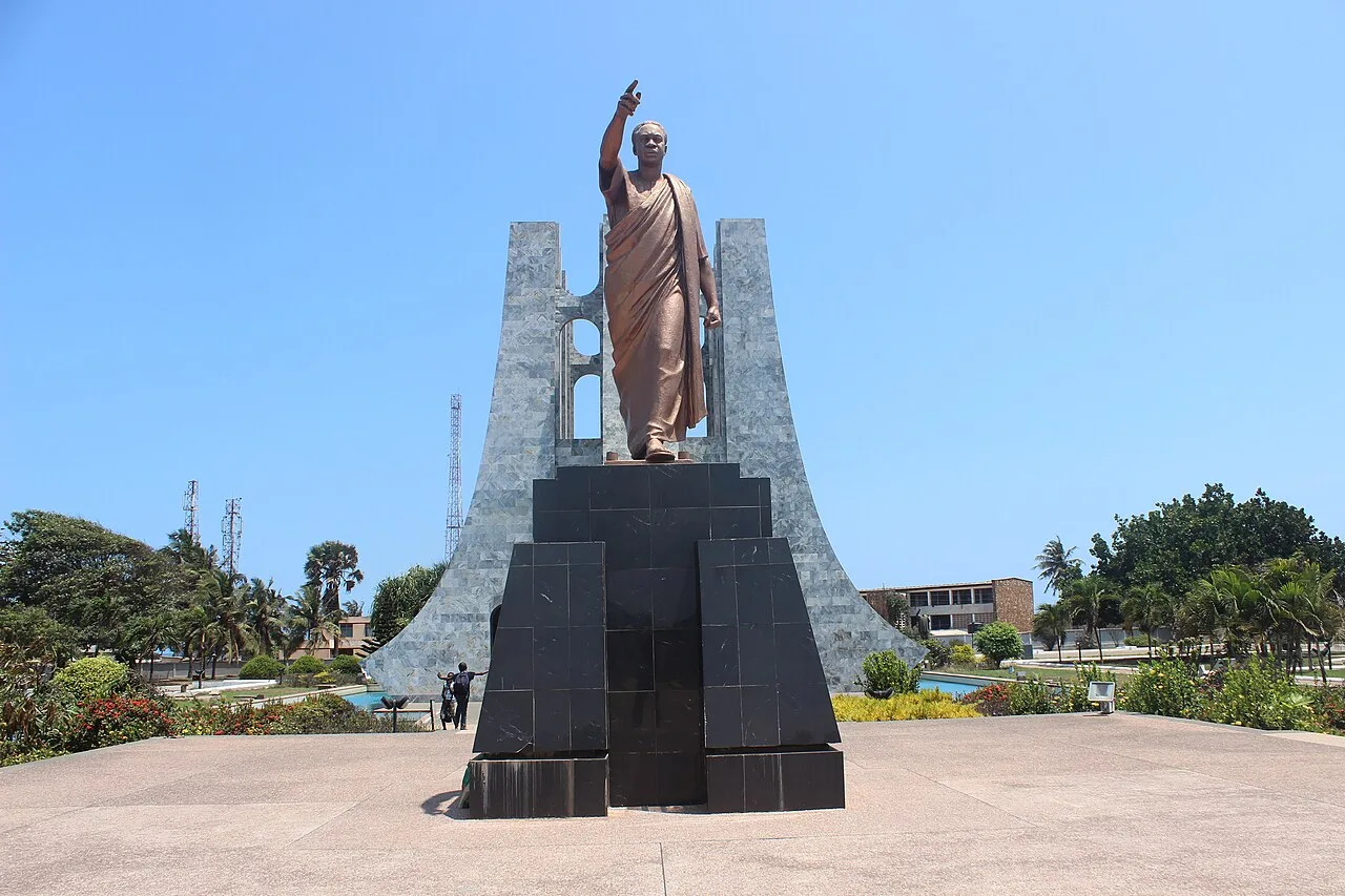The Kwame Nkrumah memorial park and Mausoleum is located in Accra, the capital of Ghana.