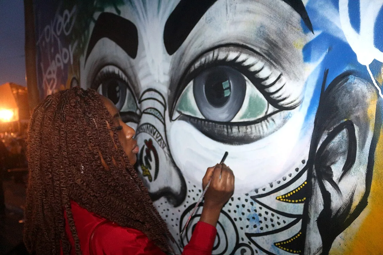 Street-art mural at Chale Wote festival