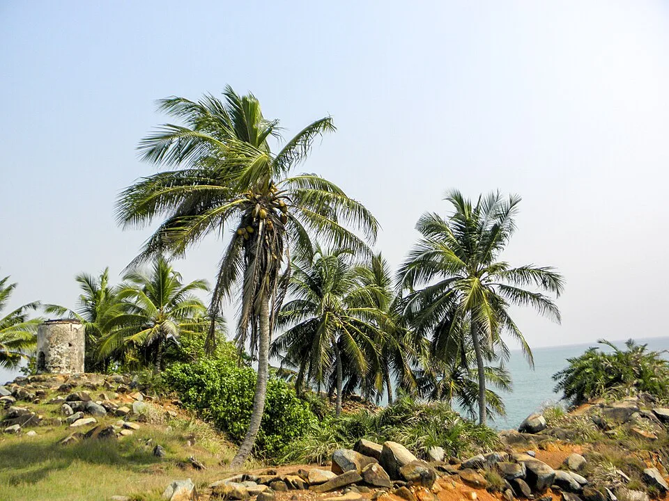 The 1875 lighthouse at Cape Three Points, Ghana's southernmost tip
