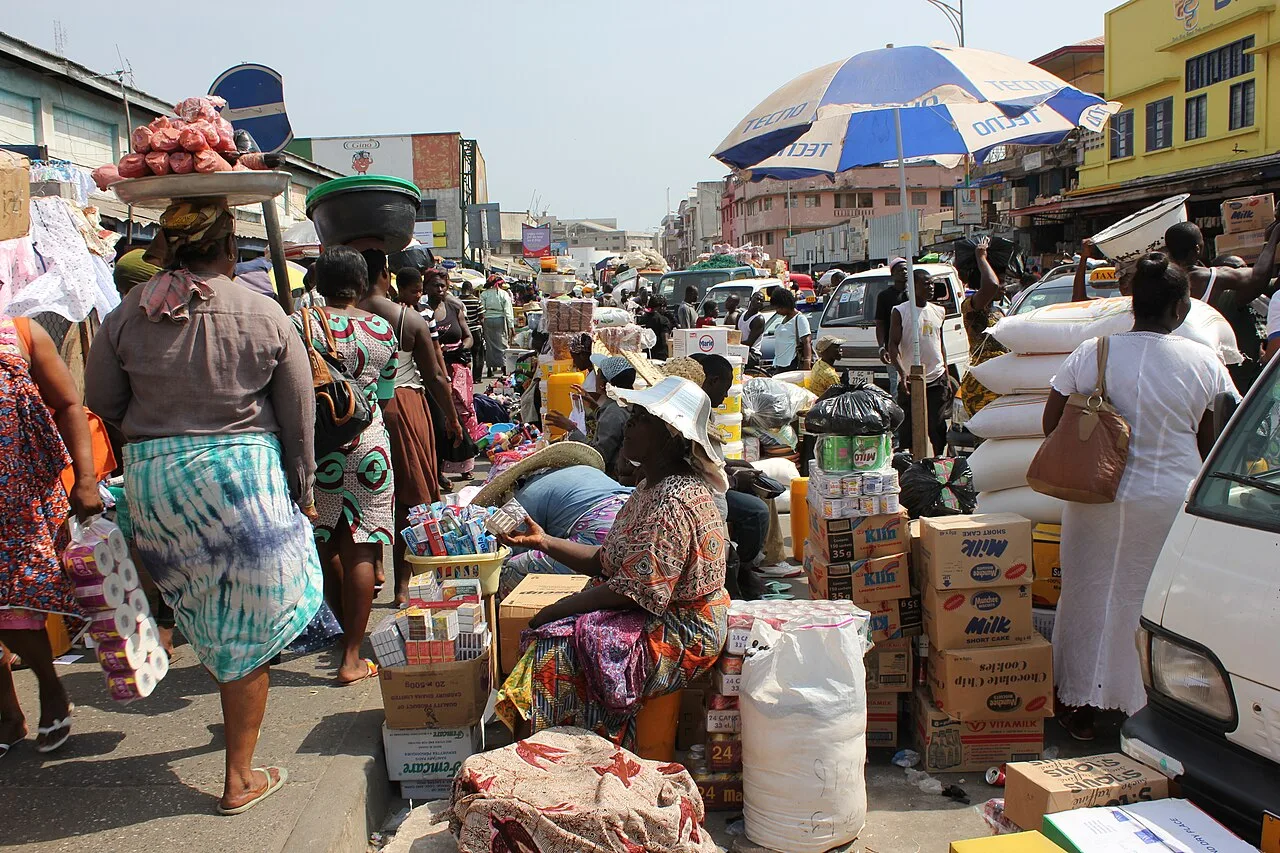 Street Outside Makola Market, Accra, Ghana