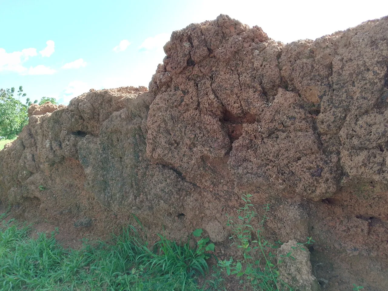 This wall was build from the mixture of honey,milk blood and sand.